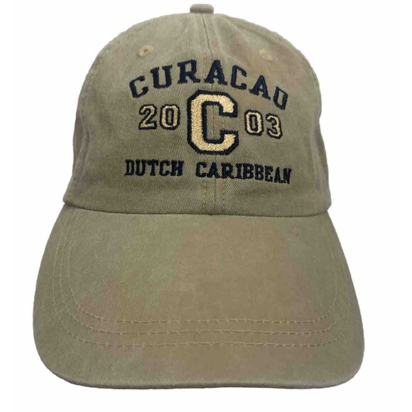 Curacao Dutch Caribbean Strapback Baseball Cap Hat Beige - Picture 1 of 11